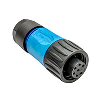 Amphenol Sine Systems Corp - C016 30D006 110 10 - CONN FEMALE PLUG 6+PE SILVER BLU