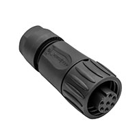 Amphenol Sine Systems Corp - C016 30D006 200 12 - CONN FEMALE PLUG 6+PE GOLD BLACK