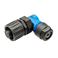 Amphenol Sine Systems Corp - C016 30F006 100 10 - CONN FMALE PLUG 6+PE R/A SLV BLU