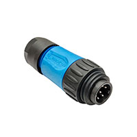 Amphenol Sine Systems Corp - C016 30H006 100 10 - CONN MALE PLUG 6+PE SILVER BLUE