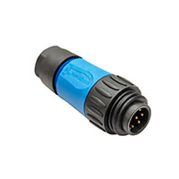 Amphenol Sine Systems Corp - C016 30H006 210 10 - CONN MALE PLUG 6+PE GOLD BLUE