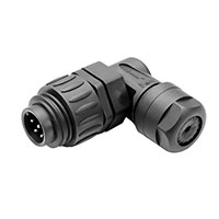 Amphenol Sine Systems Corp - C016 30K006 100 12 - CONN MALE PLUG 6+PE R/A SLV BLK