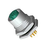 Amphenol LTW - M12A-12PFFP-SF8001 - CONN RCPT FMALE 12POS GOLD SOLDR