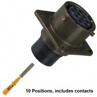 Amphenol Industrial Operations - MS3122E12-10S - CONN RECEPT 10POS W/SOCKET CRIMP
