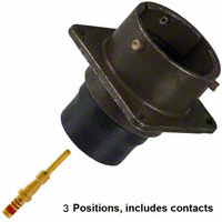 Amphenol Industrial Operations - MS3122E-12-3P - CONN RECEPT 3POS W/PINS CRIMP