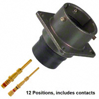 Amphenol Industrial Operations - MS3122E14-12P - CONN RECEPT 12POS W/PINS CRIMP