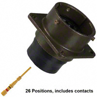 Amphenol Industrial Operations - MS3122E-16-26P - CONN RECEPT 26POS W/PINS CRIMP