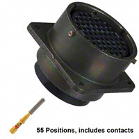 Amphenol Industrial Operations - MS3122E22-55S - CONN RECEPT 55POS W/SOCKET CRIMP