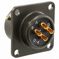 Amphenol Industrial Operations - PT02A-12-4P - CONN RCPT 4 POS BOX MNT W/PINS