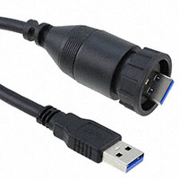 Amphenol LTW - UA-30AFM-LD7B03 - CBL USB A PLUG IP67 3M