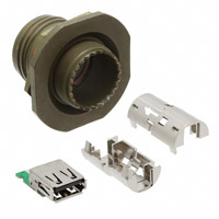 Amphenol PCD - USBFTV72G - CONN JAM NUT RCPT-SOLDR TERM GRN