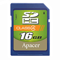 Apacer Memory America - AP16GSDHC4-B - MEMORY CARD SDHC 16GB CLASS 4