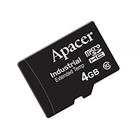 Apacer Memory America - AP-MSD04GIHI-T - MEMORY CARD MICROSDHC 4GB SLC