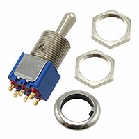 APEM Inc. - 5648MCDKB27 - SWITCH TOGGLE DPDT 0.4VA 20V