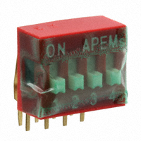 APEM Inc. - DA04T - SWITCH SLIDE DIP SPST 50MA 24V