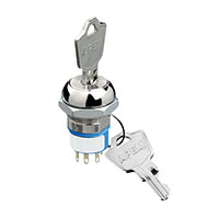 APEM Inc. - LK68NB126N3 - SW KEYLOCK DPDT 4A 125V CHROME