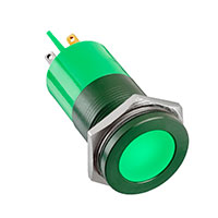 APEM Inc. - Q22F1AGXXSG28AE - INDICATOR 28V 22MM FLUSH GREEN
