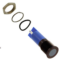 APEM Inc. - Q14F1BXXHB24E - 14MM FLSH BLK CHRM HYP BLU 24VDC