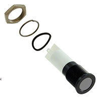 APEM Inc. - Q14F1BXXHW24E - 14MM FLSH BLK CHRM HYP WHT 24VDC