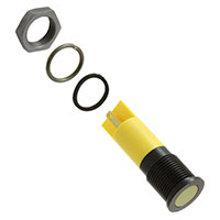 APEM Inc. - Q14F1BXXHY02E - 14MM FLSH BLK CHRM HYPR YLW 2VDC