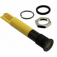 APEM Inc. - Q8F1BXXHY02E - 8MM FLSH BLK CHRM HYPR YLW 2VDC