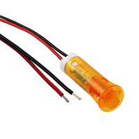 APEM Inc. - QS83XXO12 - INDICATOR 8MM FIXED ORA 12V WIRE