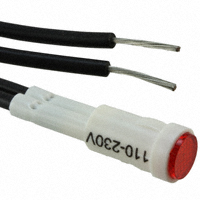 Bulgin - LE2950WL5R - LED PNL MNT 125/250V RED