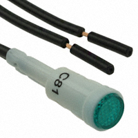 Bulgin - NL2950WL2G - LAMP NEON PNL MNT 125V GREEN