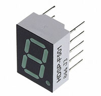 Broadcom Limited - HDSP-F501 - LED 7-SEG 10MM CA GREEN RHD