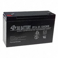 B B Battery - BP12-6-T1 - BATTERY LEAD ACID 6V 12AH