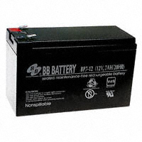 B B Battery - BP7-12-T2 - BATTERY LEAD ACID 12V 7AH