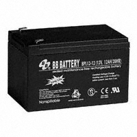 B B Battery - BPL12-12-T2 - BATTERY LEAD ACID 12V 12AH