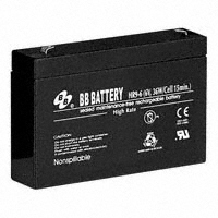 B B Battery - HR9-6-T2 - BATTERY LEAD ACID 6V 8AH