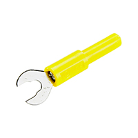 Cal Test Electronics - CT2553-4 - ADAPTER, 6MM SPADE 4MM J - YELLO
