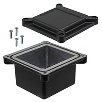Bud Industries - ANS-3803-B - BOX ALUM BLACK 3.79"L X 3.79"W