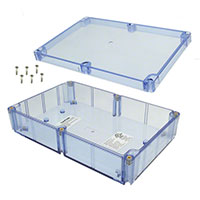 Bud Industries - BT-2725 - BOX PLSTC TRN BLUE 8.74"LX5.74"W