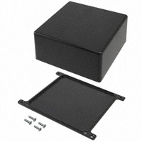 Bud Industries - CU-5474-B - BOX ALUM BLACK 4.75"L X 4.75"W