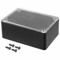 Bud Industries - CUR-3281-C - BOX ABS BLACK/CLR 4.6"L X 3.1"W