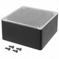 Bud Industries - CUR-3282-C - BOX ABS BLK/CLR 4.61"L X 4.61"W