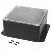 Bud Industries - CUR-3282-CMB - BOX ABS BLK/CLR 4.61"L X 4.61"W