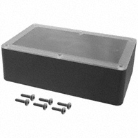 Bud Industries - CUR-3286-C - BOX ABS BLK/CLR 10.15"L X 6.15"W