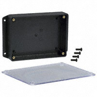 Bud Industries - CUR-3287-CMB - BOX ABS BLK/CLR 6.11"L X 4.61"W