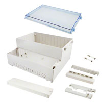 Bud Industries - DCH-11924 - BOX ABS GRAY/BLUE 6.22"LX11.65"W