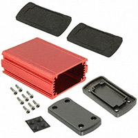 Bud Industries - EXN-23351-RD - BOX ALUM BLK/RED 3.5"L X 2.71"W