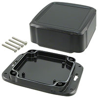 Bud Industries - HD-7602 - BOX PLSTC BLACK 4.63"L X 4.63"W