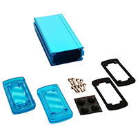 Bud Industries - EXN-23352-BLP - BOX ALUM BLU/TRN BLU 5.1"LX2.7"W