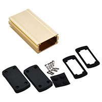 Bud Industries - EXN-23352-GD - BOX ALUM BLK/GLD 5.08"L X 2.71"W