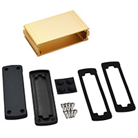 Bud Industries - EXN-23353-GD - BOX ALUM BLK/GLD 2.72"L X 4.48"W