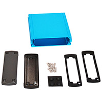 Bud Industries - EXN-23354-BL - BOX ALUM BLK/BLU 4.69"L X 4.48"W