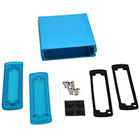 Bud Industries - EXN-23354-BLP - BOX ALUM BLU/TRN BLU 4.7"LX4.5"W